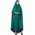 Free size jilbab with nose piece- Green
